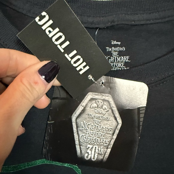 Disney Nightmare Before Christmas Oogie Boogie Black w/ Green Foil NWT - Picture 5 of 9